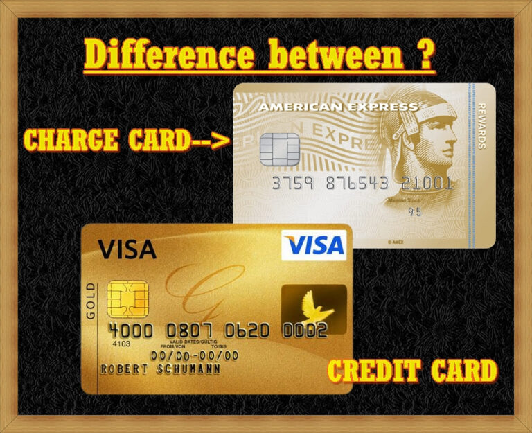 what is the difference between a charge card and a credit card